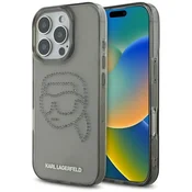 shumee Ovitek Karl Lagerfeld IML Rhinestones Karl Head - iPhone 16 Pro (črn)