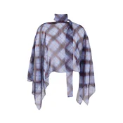 Trendyol Curve Bluza kremna / svetlo modra / temno modra