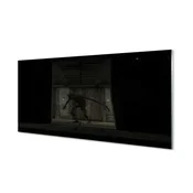 tulup.si Slika na akrilnem steklu Zombie temno stavbe 140x70 cm 4 obešalnika