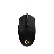 Logitech G203 Lightsync gaming miška, črna