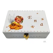 Kutija uspomena personalizirana imenom - poklon za rodenje, krštenje ili rodendan djeteta - 15. 20x30x10cm - 15476