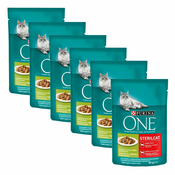 PURINA ONE STERILCAT mini fileji purana s stročjim fižolom v soku 6x85 g