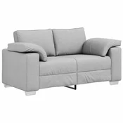 Vidaxl Dvosobni kavč Oblačno siva 160 cm blago