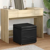 vidaXL Stolica Črna 41 x 41 x 40 cm Umetno Usnje in Umetno Leseno