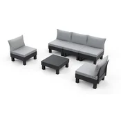 Set vrtnega pohištva Elements II s petimi sedeži grafit