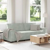 Trosjed Sofa Svijetlosiva 220x78x84 cm Baršun