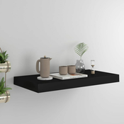 Plutajuca zidna polica crna 50 x 23 x 3,8 cm MDF
