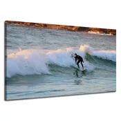 shumee Platno s sliko Ljudje Surfer na valu 120x70 cm