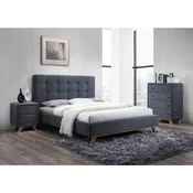 Tapacirani krevet MELISSA 160 x 200 cm sivi
