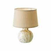Bež stolna lampa keramicka s tekstilnim sjenilom (visina 26,5 cm) – Casa Selección