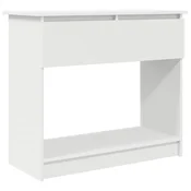 Vidaxl Konzolna mizica s predali bela 85,5x38,5x74,5 cm