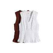 The Set Bluza kostanj rjava/bela
