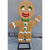 Casa Padrino luxury decorative sculpture gingerbread man multicolored H. 190 cm - Christmas decorative figure - XXL decorative sculpture - XXL decorative figure - XXL Christmas sculpture