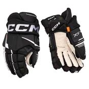 Hokejske rokavice CCM Tacks XF Black/White Junior 12 palcev