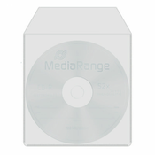 MediaRange prozorni PVC ovitki z zavihkom za mini CD/DVD/Blu Ray, 50 kom
