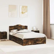 Krevetna konstrukcija s ladicama Dimljeni hrast 120 x 200 cm Smeđa 206 x 123 x 90 cm