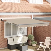 Povlacivi tende Bež 350 x 250 cm 100% Poliester i Aluminij