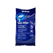 Čistilna krpa za monitorje, brez alkohola, vlažna, 25 kosov, AF Tech-wipes, 25 kosov