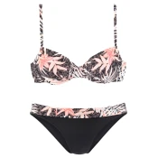 BUFFALO Bikini  rjava / svetlo roza / črna / bela