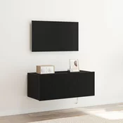 TV zidni ormar Crni hrast 80 x 35 x 31 cm Konstruirano drvo