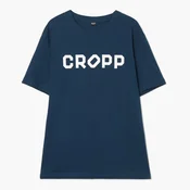 Cropp - Majica z napisom - mornarsko modra