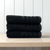 Peškir Bordura 50x100cm 550g/m2 Crna boja Indy ( VLK000665-crnabojaindy )