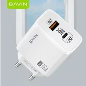 Bavin punjac 36W USB-A + USB-C bela