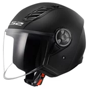 Otvorena motociklistička kaciga LS2 OF616 Airflow II, jednobojna mat crna