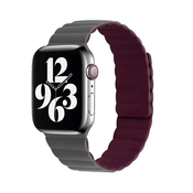 Silikonska narukvica za Apple Watch sa magnetom 42/44/45mm sivo-ljubicasta