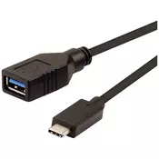 ROLINE Roline USB kabel USB 3.2 gen. 1 (USB 3.0) USB-C® vtič\, USB-A vtičnica 0.15 m črna  11.02.9030, (20416627)