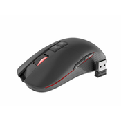 Genesis Gaming optična miška ZIRCON 330/RGB/3600 DPI/Obročki/Optični/Wireless USB/Black-Red