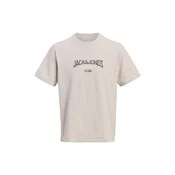 Jack & Jones Junior Majica JCOTRACE temno siva/vinsko rdeča/bela