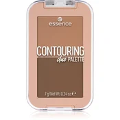 essence CONTOURING DUO PALETTE paleta za konture obraza odtenek 20 Medium 7 g