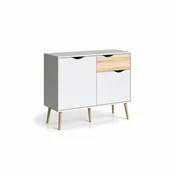 Bijela komoda OSLO 75387 s 1 ladicom