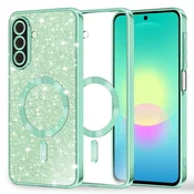 TPU gel maskica Techsuit Luxury Glitter MagSafe za Samsung Galaxy A27 5G - light green