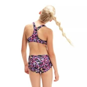 Girls swimsuit speedo printed boyleg 2 piece girl black/rose/miami