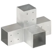 vidaXL vidaXL Spojnik za steber X oblike pocinkana kovina 81x81 mm, (21049530)
