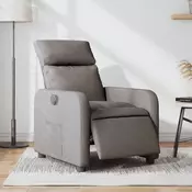 Vidaxl vidaXL Električni naslanjač, taupe, oblazinjenje iz blaga