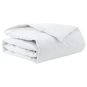 Vidaxl Zimska posteljnina Bela 135 x 220 cm Perje