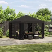 Gazebo 3 x 3 m Antracit Poliester i celik 190 gsm