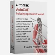 AutoCAD vključno s specializiranimi kompleti orodij - 1 leto