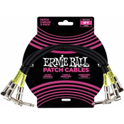 Ernie Ball 1 Angle / Angle Patch Cable 3-Pack Black
