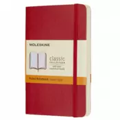 Moleskine Scarlet Red Pocket Ruled Notebook Soft