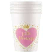 Set papirnatih kozarcev Little Princess, 8 kosov, 200 ml