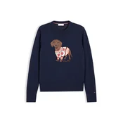 TOMMY HILFIGER Pulover mornarska/brokat/rdeča/bela