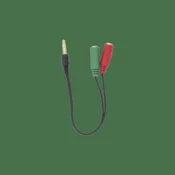S-box ADAPTER banana 2x3.5mm ženski 3-polni na 1x3.5mm moški 4-polni