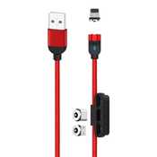 3u1 USB magnetni kabel XO USB-C / Lightning / Micro 2.4A, 1m (crveni)