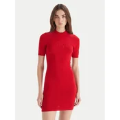 HUGO Pletena obleka Sbloggy 50543324 Rdeča Slim Fit