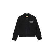 Otroški pulover z bombažem Diesel SKIPPY SWEAT-SHIRT črna barva, J02620