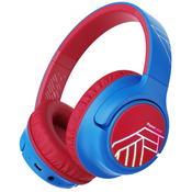 Dječje slušalice s mikrofonom PowerLocus - Bobo, bežične, plavo/crvene